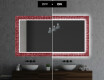 Dekorativno Ogledalo S Rasvjetom Za Kupaonicu - Red Mosaic #7