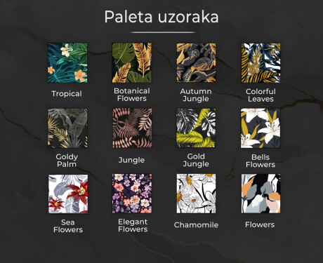 Podświetlane lustro dekoracyjne LED do łazienki - Tropical #8