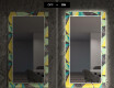 Ukrasno Zrcalo S LED Osvjetljenjem Za Blagovaonicu - Abstract Geometric #7