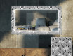 Ukrasno Zrcalo S LED Pozadinskim Osvjetljenjem Za Dnevnu Sobu - Black and white jungle #1
