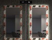 Ukrasno Zrcalo S LED Pozadinskim Osvjetljenjem Za Dnevnu Sobu - Leaves #7