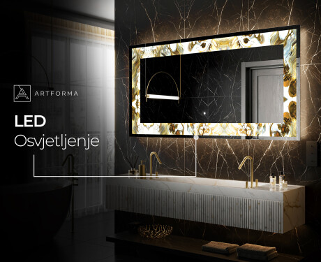 Dekorativno Ogledalo S Rasvjetom - Golden Streaks #6