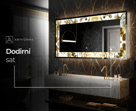 Dekorativno Ogledalo S Rasvjetom - Golden Streaks #8