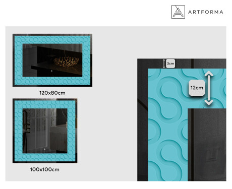 Dekorativno Ogledalo S Rasvjetom - Divergent Lines #2