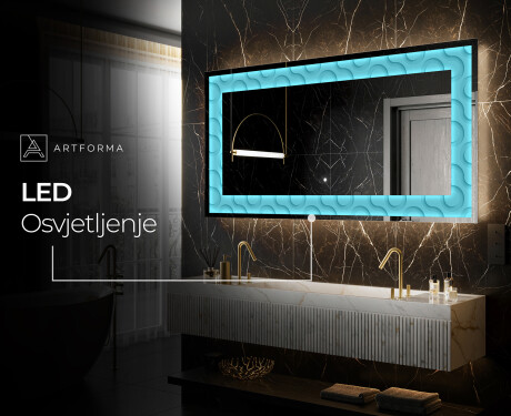 Dekorativno Ogledalo S Rasvjetom - Divergent Lines #7