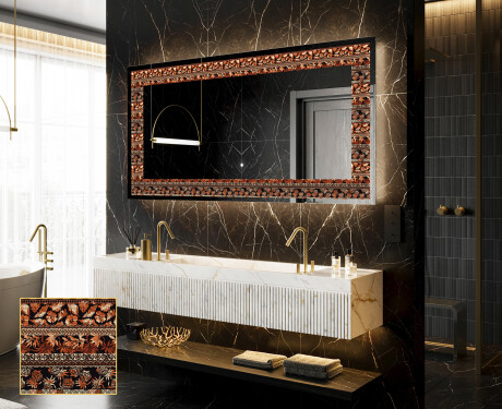 Dekorativno Ogledalo S Rasvjetom - Abstract Leaves