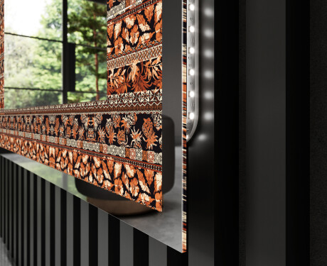 Dekorativno Ogledalo S Rasvjetom - Abstract Leaves #3