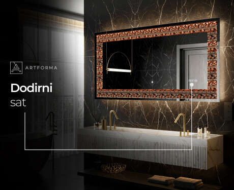 Dekorativno Ogledalo S Rasvjetom - Abstract Leaves #6