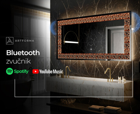 Dekorativno Ogledalo S Rasvjetom - Abstract Leaves #7