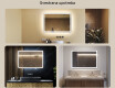 Ogledalo s LED rasvjetom 100x70cm s Dual color, Dodirni prekidač, Grijaća prostirka, Bluetooth zvučnik - L141 #2