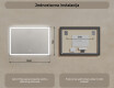 Ogledalo s LED rasvjetom 100x70cm s Dual color, Dodirni prekidač, Grijaća prostirka, Bluetooth zvučnik - L141 #8