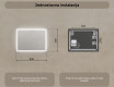 Pravokutno ogledalo za kupatilo s LED osvjetljenjem 80x60 cm s Dual color, Dodirni prekidač #7