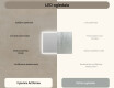 Pravokutno ogledalo za kupatilo s LED osvjetljenjem 100x70 cm s Dual color, Dodirni prekidač #6