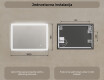 Pravokutno ogledalo za kupatilo s LED osvjetljenjem 100x70 cm s Dual color, Dodirni prekidač #7