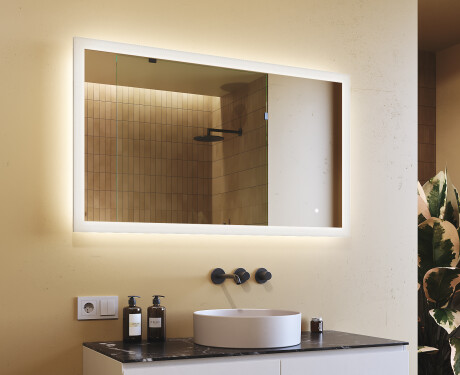 Pravokutno ogledalo za kupatilo s LED osvjetljenjem 120x70 cm s Dual color, Dodirni prekidač