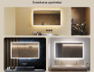 Pravokutno ogledalo za kupatilo s LED osvjetljenjem 120x70 cm s Dual color, Dodirni prekidač #2