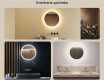 Okrugla ogledala za kupatilo s LED osvjetljenjem 60 cm s Dual color, Dodirni prekidač, Grijaća prostirka #2