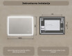 Pravokutno ogledalo za kupatilo s LED osvjetljenjem 100x70 cm s Dual color, Dodirni prekidač, Grijaća prostirka #8