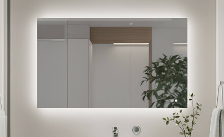 Pravokutno ogledalo za kupaonicu s LED osvjetljenjem 80x60/60x80 cm, dvobojno, dodirni prekidač, grijaća podloga