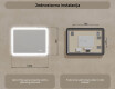 Zaobljeno ogledalo za kupaonicu s LED osvjetljenjem, 100×70 cm, dvobojno, dodirni prekidač, grijaća podloga #8
