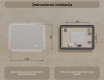 Zaobljeno ogledalo za kupaonicu s LED osvjetljenjem, 120×70 cm, dvobojno, dodirni prekidač, grijaća podloga #8