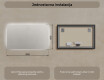 Osvijetljeno ogledalo za kupaonicu 60x80/80x60 cm s neutralnim svjetlom 4500K #6
