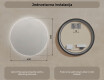 Okruglo osvijetljeno ogledalo za kupaonicu 60 cm s neutralnim svjetlom 4500K #6