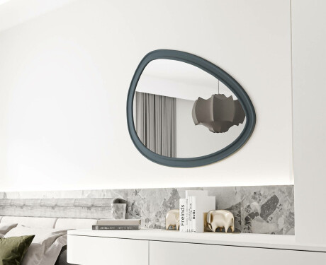 Asimetrično ogledalo s ukrasnim MDF okvirom L304