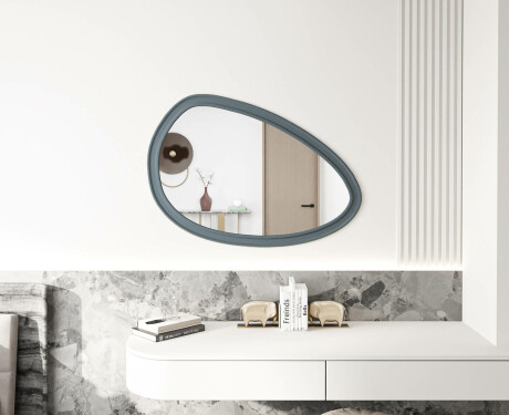Asimetrično ogledalo s ukrasnim MDF okvirom L304 #6