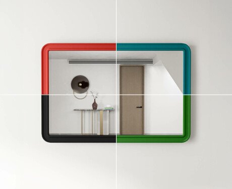 Zaobljeno ogledalo s MDF okvirom L299 #9