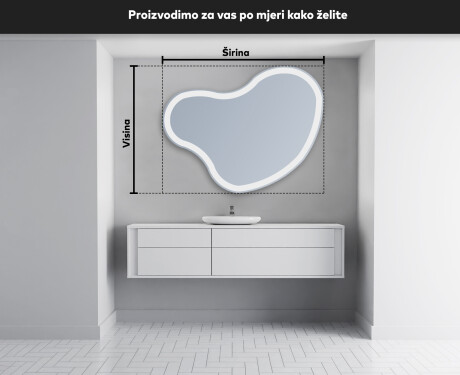 Zidno dekorativna ogledala sa svjetlom LED N222 #3