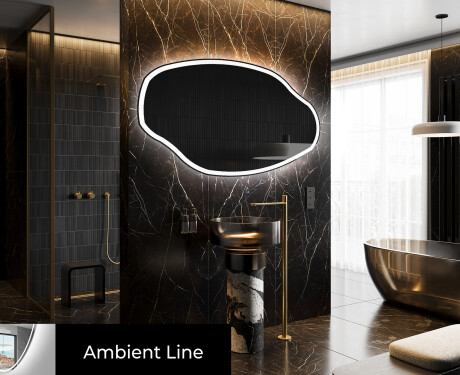 Zidno dekorativna ogledala sa svjetlom LED O222