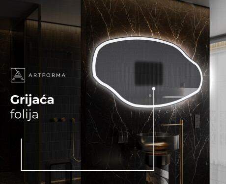 Zidno dekorativna ogledala sa svjetlom LED O222 #8