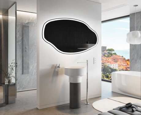 Zidno dekorativna ogledala sa svjetlom LED O222 #9