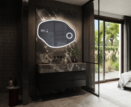 Zidno dekorativna ogledala sa svjetlom LED O222 #10