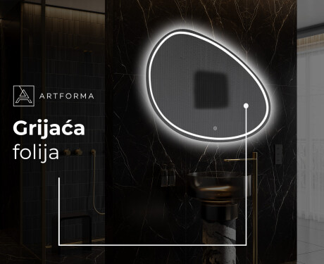 Nepravilna dekorativna ogledalo za zid H223 #9