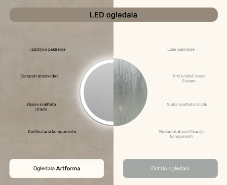Ogledalo s LED rasvjetom L76 90cm - SmartScreen, DualColor #6
