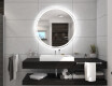 Okruglo zidno ogledalo za kupaonicu sa svjetlom na baterije L76 #5