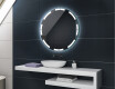 Okruglo zidno ogledalo za kupaonicu sa svjetlom na baterije L120 #2