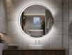 Okruglo zidno ogledalo za kupaonicu sa svjetlom na baterije L123