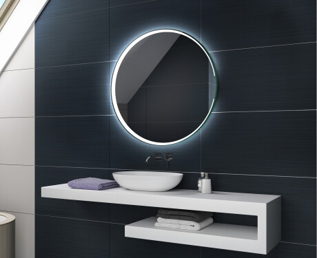 Okruglo zidno ogledalo za kupaonicu sa svjetlom na baterije L123 #2