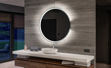 Okruglo zidno ogledalo za kupaonicu sa svjetlom na baterije L123