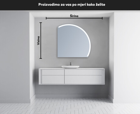 Zidno dekorativna ogledala sa svjetlom LED Y222 #5