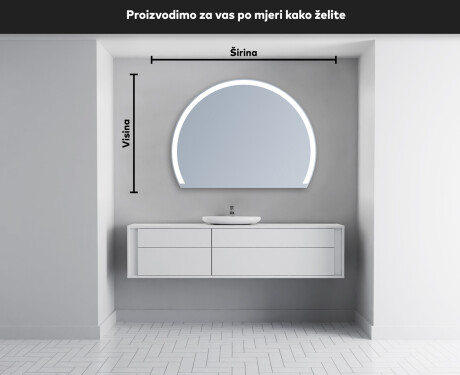 Zidno dekorativna ogledala sa svjetlom LED Y222 #5