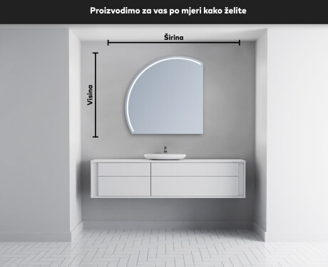 Zidno dekorativna ogledala sa svjetlom LED X223 #4