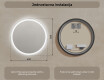 Ogledalo s LED rasvjetom 60cm s hladnim LED svjetlom 7000K, toplim svjetlom 3000K ili neutralnim svjetlom 4500K #7