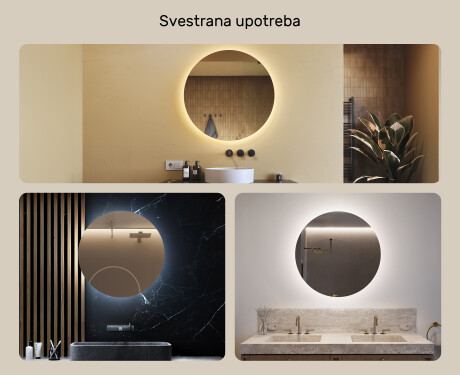Ogledalo s LED rasvjetom 80cm s hladnim LED svjetlom 7000K, toplim svjetlom 3000K ili neutralnim svjetlom 4500K #2