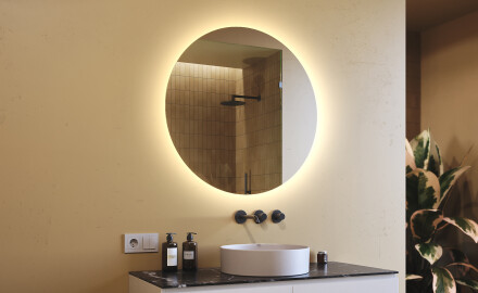 Ogledalo s LED rasvjetom 80cm s hladnim LED svjetlom 7000K, toplim svjetlom 3000K ili neutralnim svjetlom 4500K
