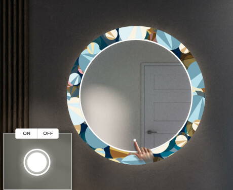 Okruglo Ukrasno Zrcalo S LED Pozadinskim Osvjetljenjem Za Predvorje - Ball #4