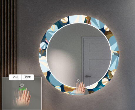 Okruglo Ukrasno Zrcalo S LED Pozadinskim Osvjetljenjem Za Predvorje - Ball #5